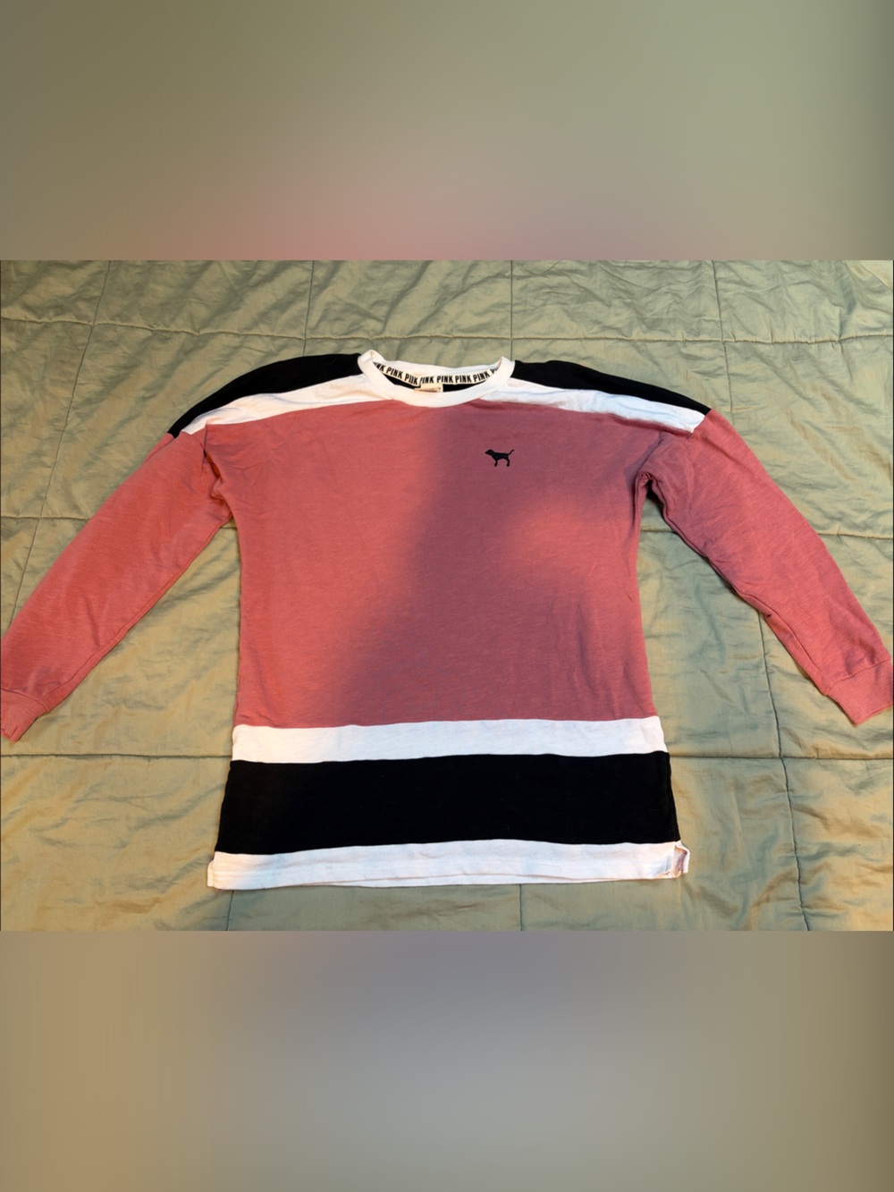 PINK women’s long sleeve with Stripe Detail